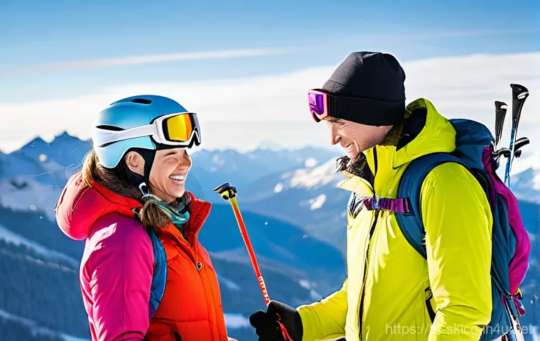 스키 강사의 고객 중심 접근 사례 - **Prompt:** A focused male ski instructor, wearing a professional black ski uniform with a subtle re...