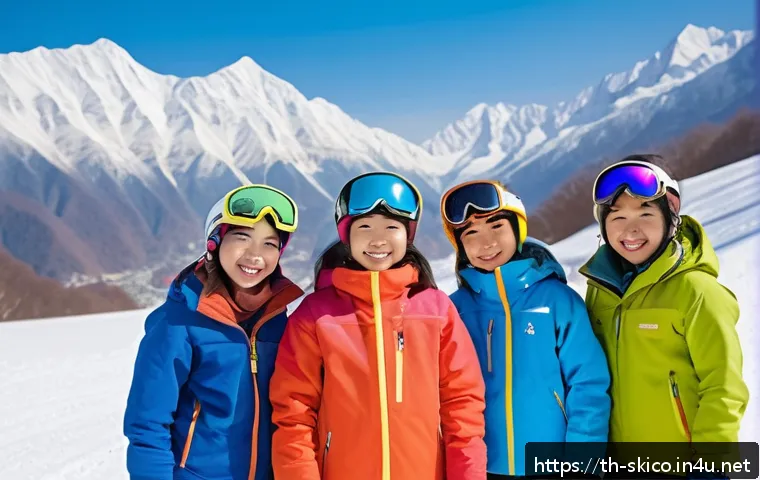 스키 강사의 심리학적 접근법 - A warm and inviting ski classroom scene on a snowy mountain in Thailand, showing a friendly ski inst...